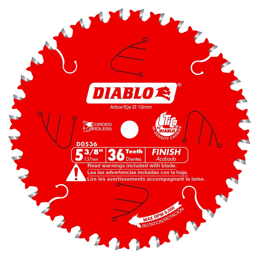 Freud/Diablo D0536X  5-3/8"  x 36 Tooth Finish Trim Saw Blade