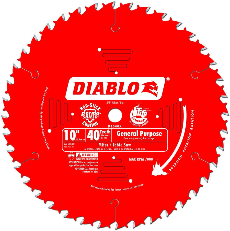 Freud Diablo  D1040X  10" x 40 Tooth General Purpose Saw Blade