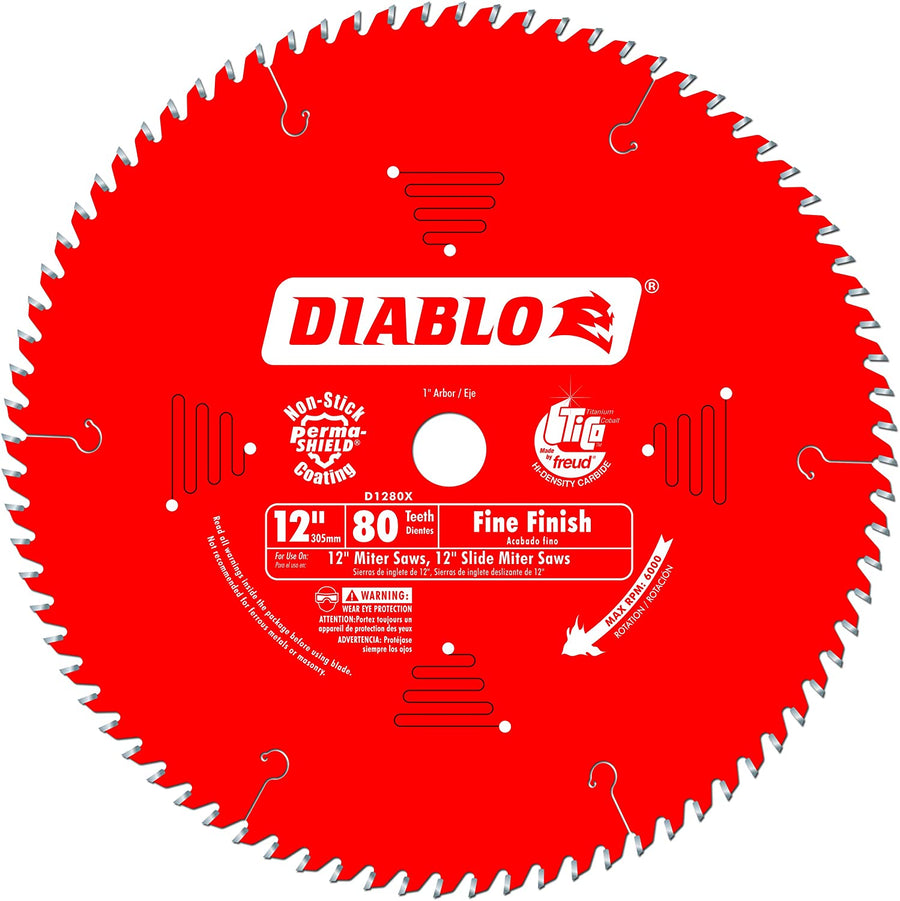 Freud/Diablo  D1280X  12" x 80 Tooth Fine Finish Saw Blade