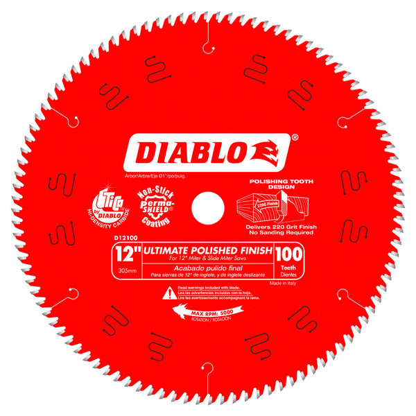 Freud/Diablo  D12100X  12" x 100 Tooth Fine Finish Saw Blade
