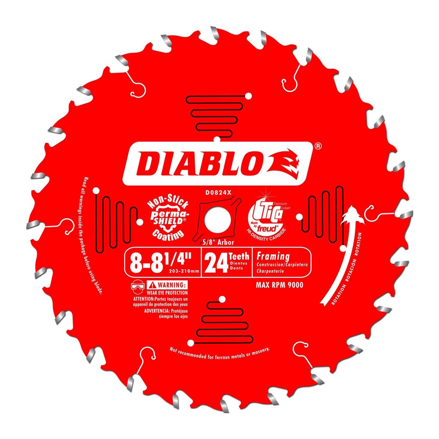 Freud/Diablo D0824X  8 1/4" x 24T Framing Blade