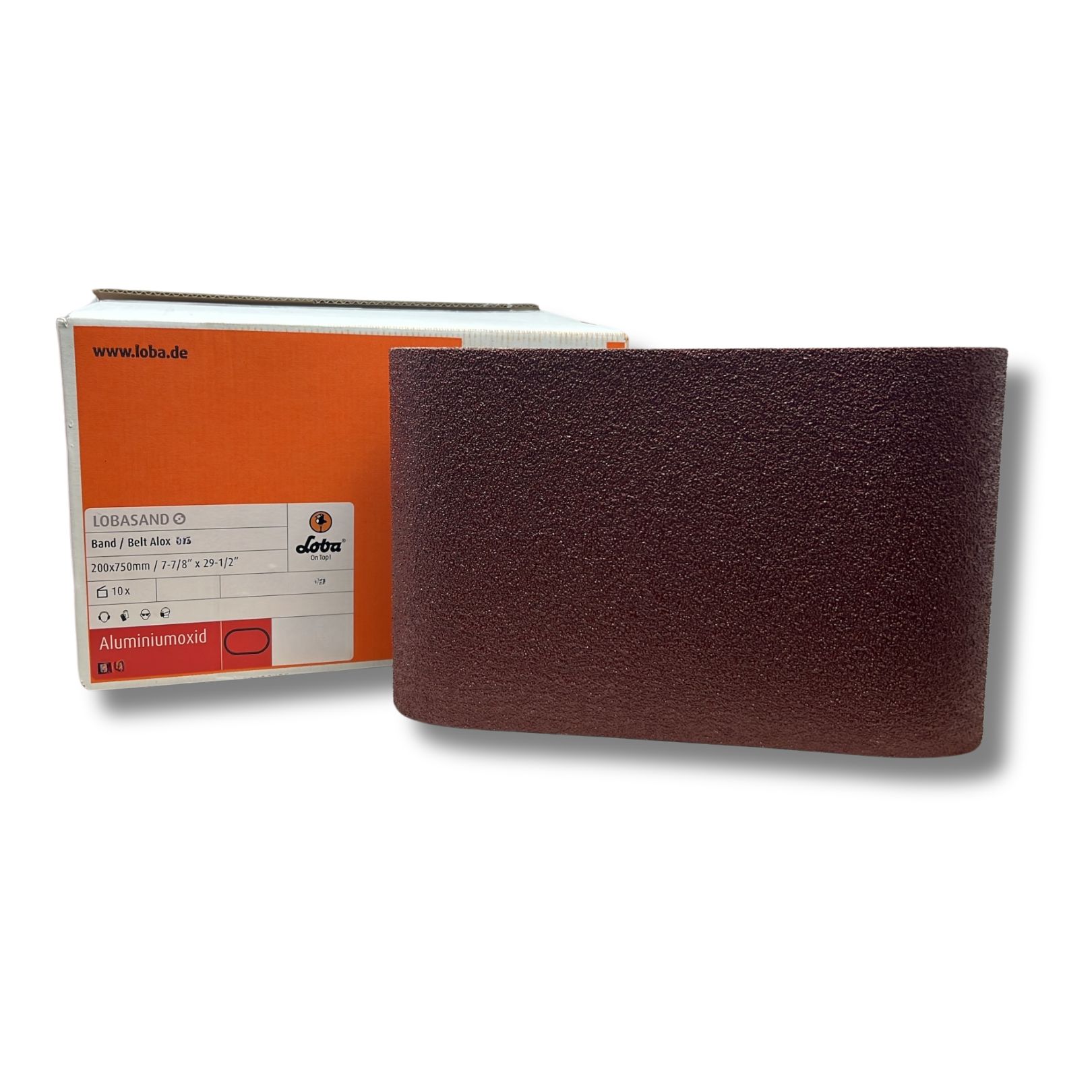LobaSand 16 Grit Alox (Red) Belt 8 x 29 1/2" - Box Of 10