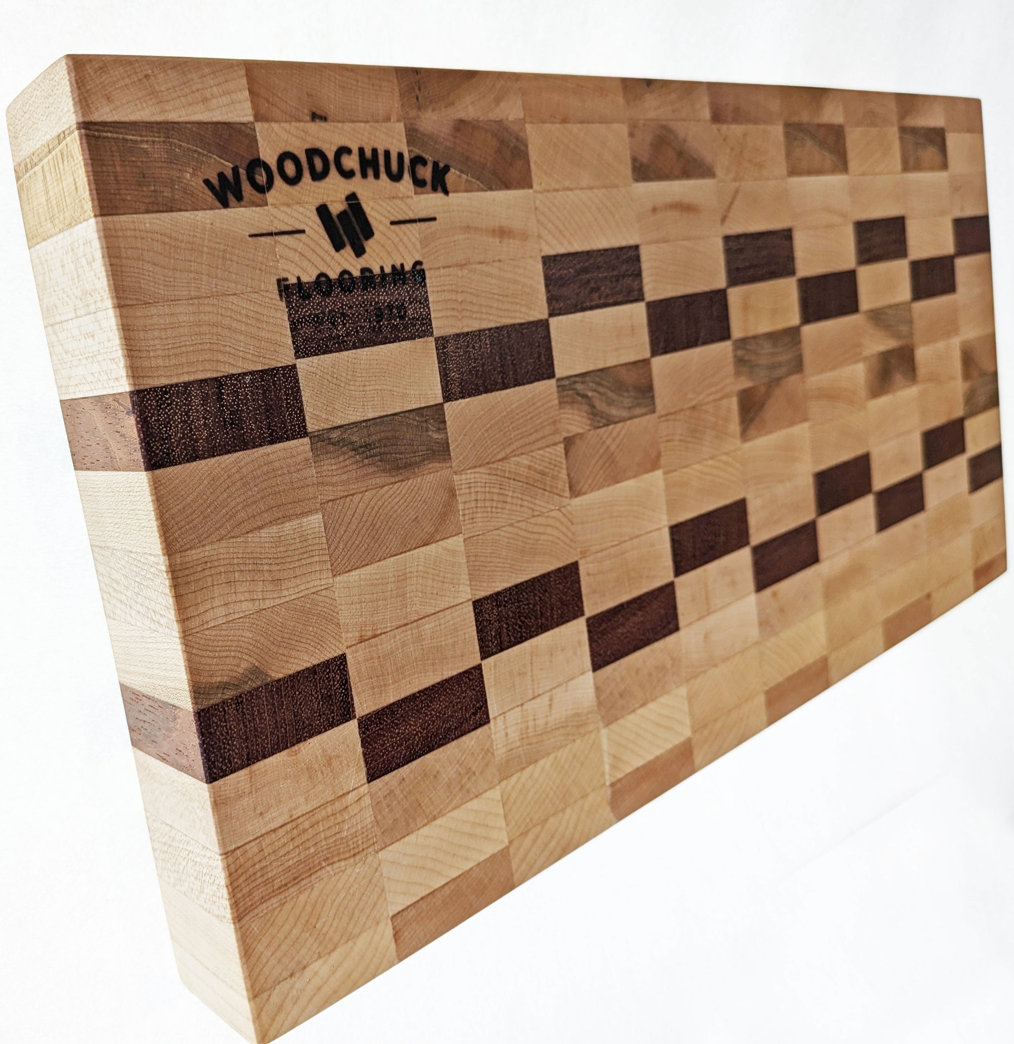 Charcuterie Board – Solid Wood – Mixed Species End Cut Maple/Exotic -18" or Less