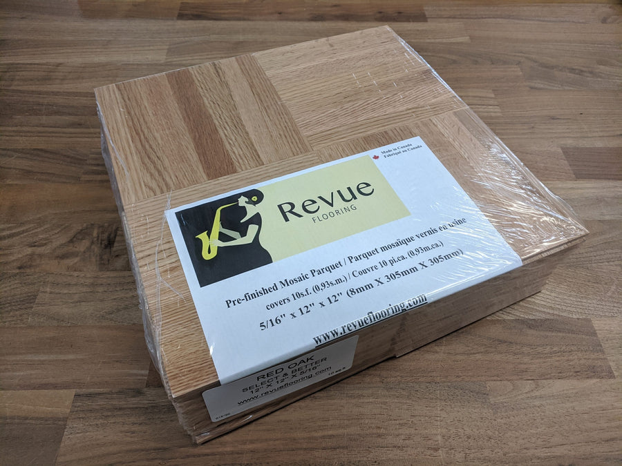 Revue Parquet 7 Bar Prefinished Parquet Select & Better Natural -Sold as 10 Sq/Ft. Per. Package