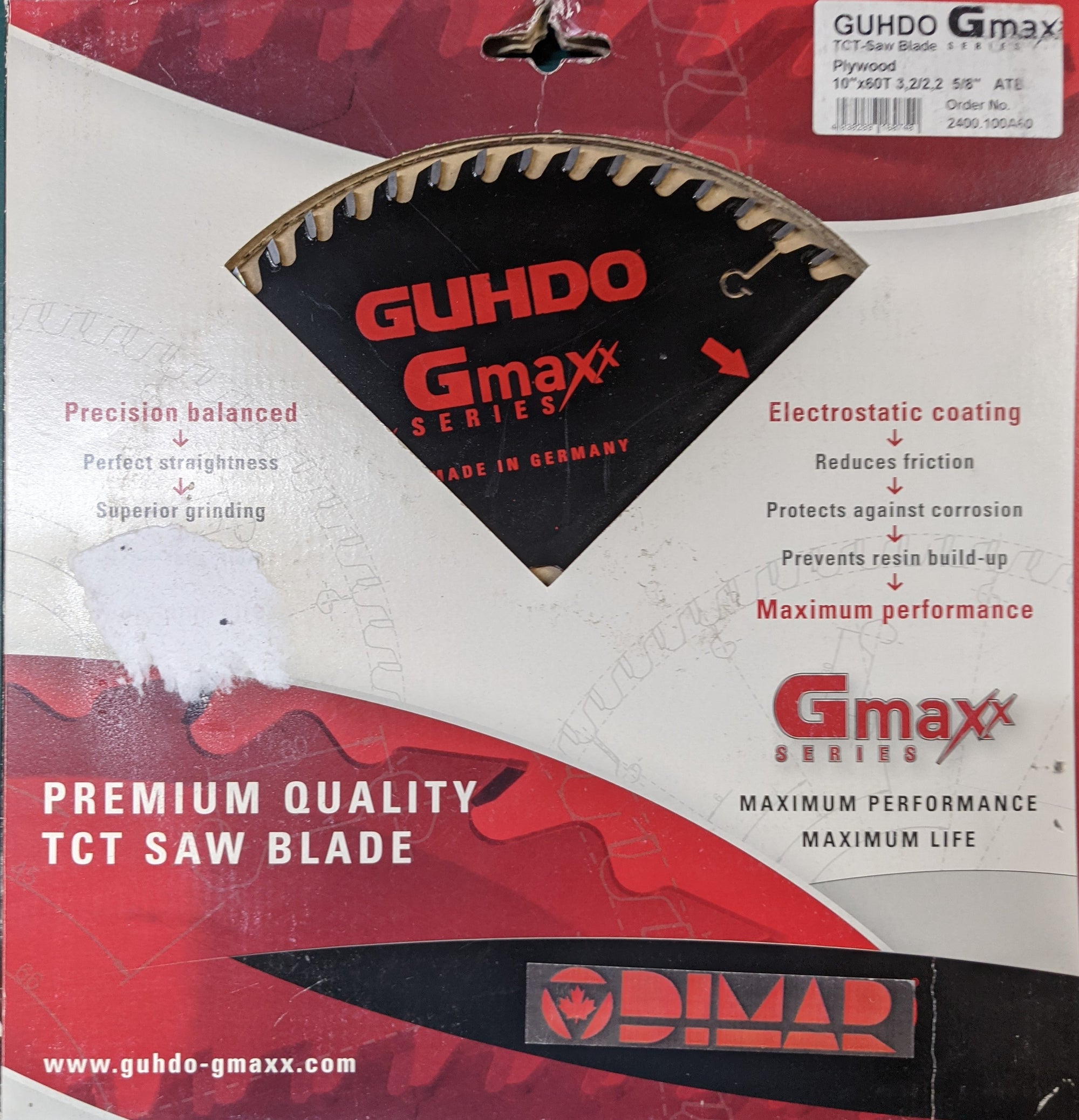 Dimar Guhdo GMax  10" x 60T 5/8" Bore ATB