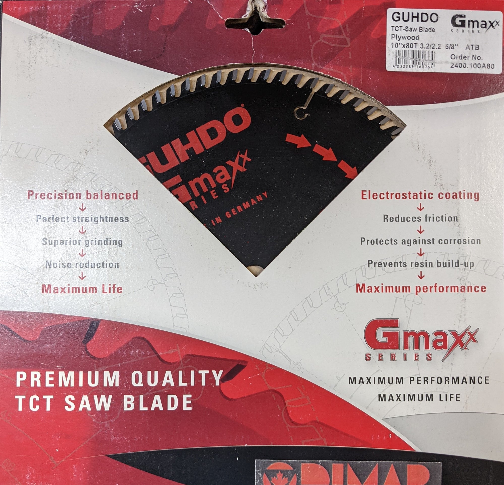Dimar Guhdo GMax  10" x 80T 5/8" Bore ATB