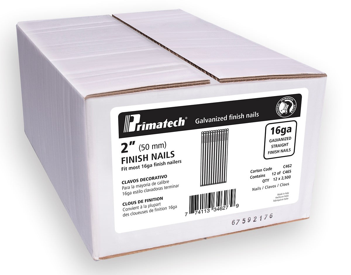 Primatech Galvanized Brad Nails 2" 16 Gauge 2500/box