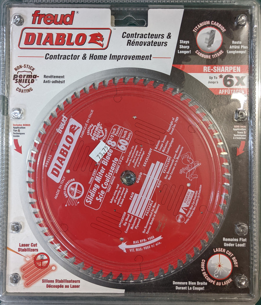Freud Diablo D08605 8 1/2" x 60T